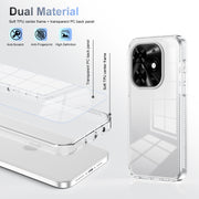 For Tecno Spark Go 2024 / Spark 20 / Pop 8 Anti-slip Clear Acrylic Hybrid TPU Phone Case(Transparent)