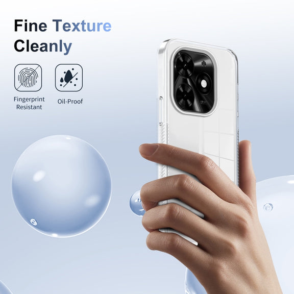 For Tecno Spark Go 2024 / Spark 20 / Pop 8 Anti-slip Clear Acrylic Hybrid TPU Phone Case(Transparent)