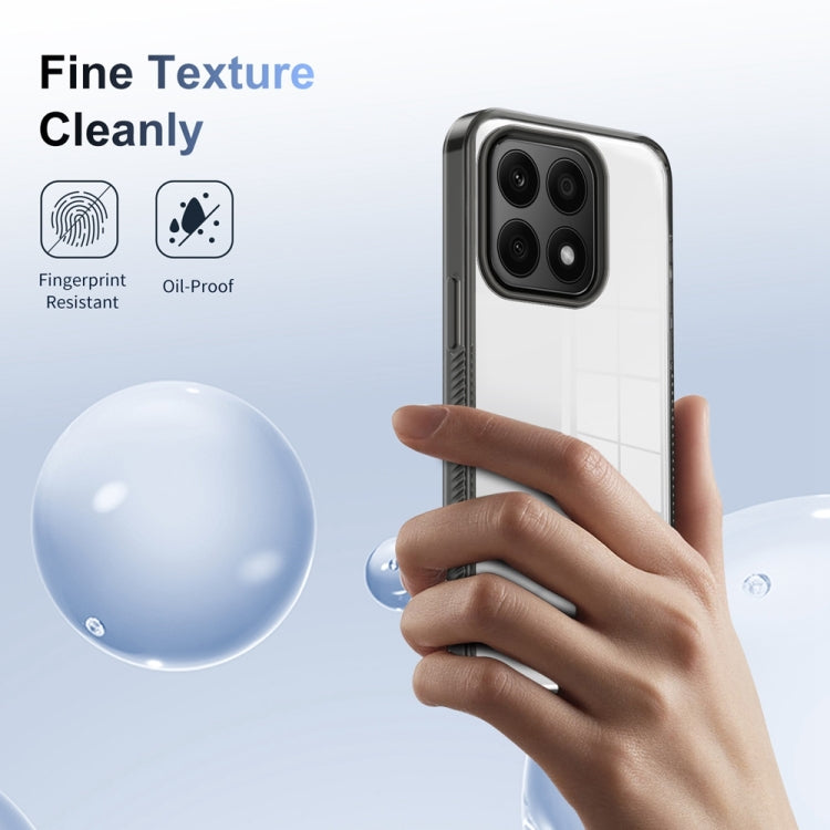For Honor X8b 2.5mm Anti-slip Clear Acrylic Hybrid TPU Phone Case(Black) - Honor Cases by PMC TechLife | Online Shopping South Africa | PMC TechLife | Buy Now Pay Later Mobicred