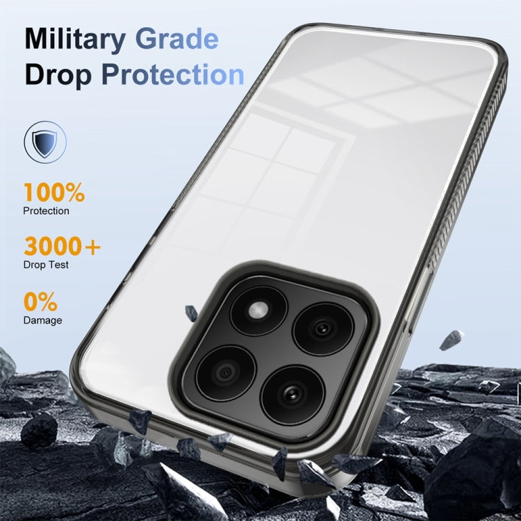 For Honor X8b 2.5mm Anti-slip Clear Acrylic Hybrid TPU Phone Case(Black) - Honor Cases by PMC TechLife | Online Shopping South Africa | PMC TechLife | Buy Now Pay Later Mobicred