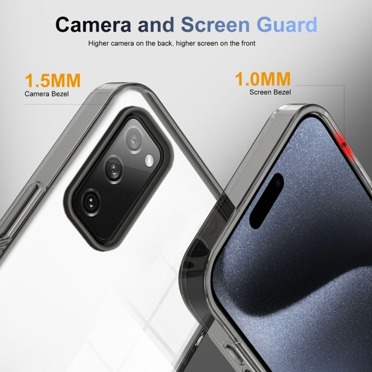 For Samsung Galaxy S20 FE 5G 2.5mm Anti-slip Clear Acrylic Hybrid TPU Phone Case(Black) - Galaxy S20 FE Cases by PMC TechLife | Online Shopping South Africa | PMC TechLife