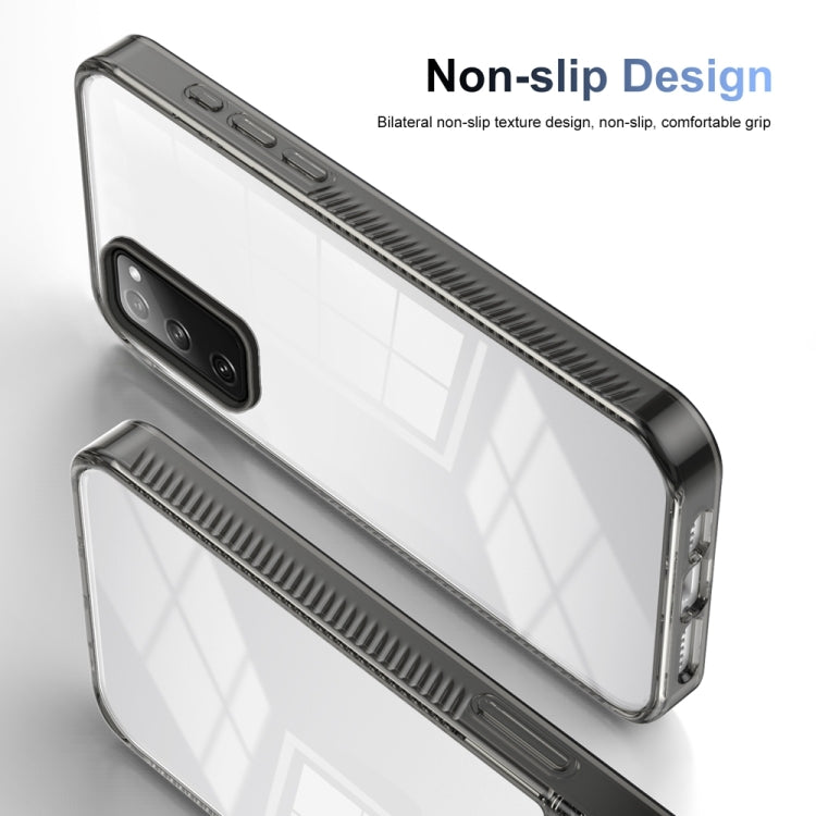 For Samsung Galaxy S20 FE 5G 2.5mm Anti-slip Clear Acrylic Hybrid TPU Phone Case(Black) - Galaxy S20 FE Cases by PMC TechLife | Online Shopping South Africa | PMC TechLife