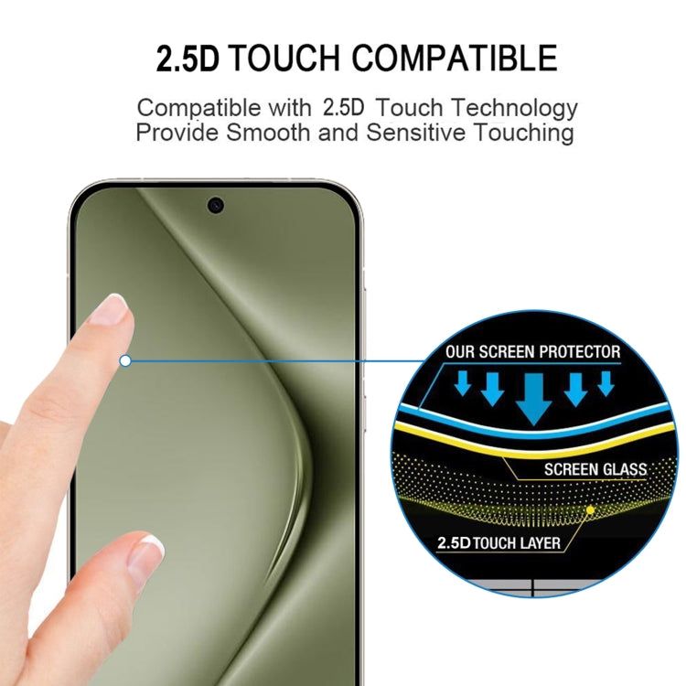 For Huawei Pura 70 Ultra Edge Glue 9H HD 3D Curved Edge Tempered Glass Film(Black)