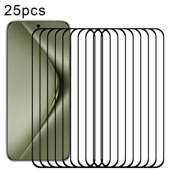 For Huawei Pura 70 Pro / 70 Pro+ 25pcs Full Glue 9H HD 3D Curved Edge Tempered Glass Film(Black)
