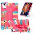 For Lenovo Tab M11/ Xiaoxin Pad 11 2024 T Holder Robot Silicone Hybrid PC Tablet Case(Camouflage Rose Red) - Lenovo by PMC Jewellery | Online Shopping South Africa | PMC Jewellery | Buy Now Pay Later Mobicred