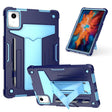 For Lenovo Tab M11/ Xiaoxin Pad 11 2024 T Holder Robot Silicone Hybrid PC Tablet Case(Navy Blue Blue) - Lenovo by PMC TechLife | Online Shopping South Africa | PMC TechLife | Buy Now Pay Later Mobicred