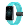 For Honor Band 9 Magnetic Folding Black Buckle Silicone Watch Band(Teal) - Watch Bands by PMC TechLife | Online Shopping South Africa | PMC TechLife