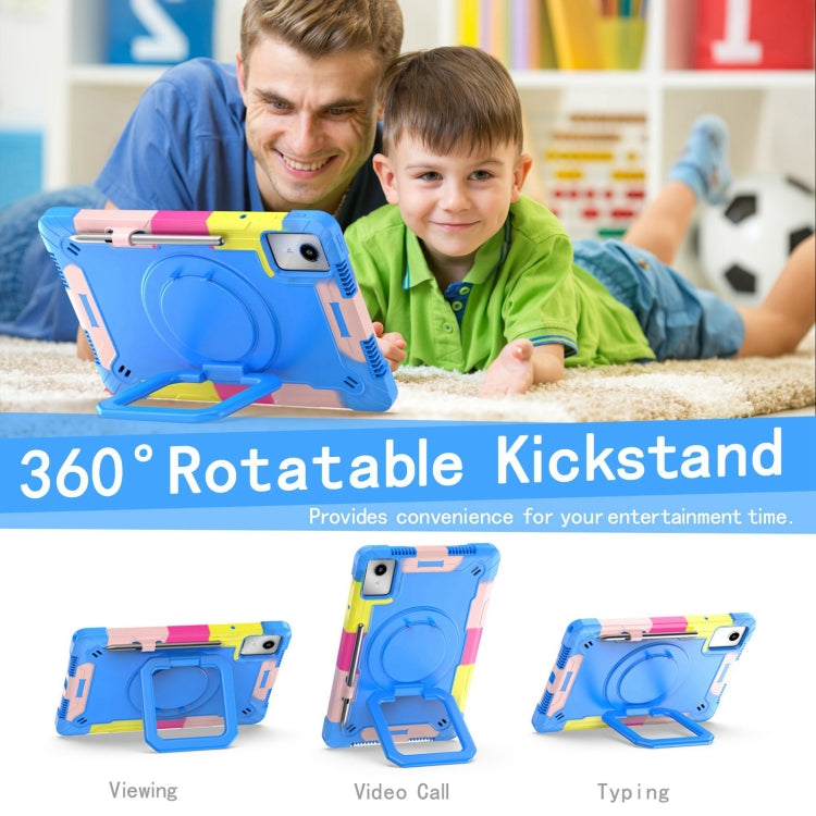 For Lenovo Tab M11/ Xiaoxin Pad 11 2024 Handle Robot Silicone Hybrid PC Tablet Case(Camouflage Blue) - Lenovo by PMC Jewellery | Online Shopping South Africa | PMC Jewellery | Buy Now Pay Later Mobicred