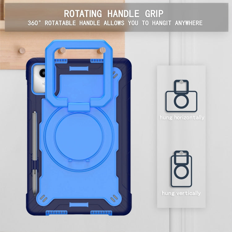For Lenovo Tab M11/ Xiaoxin Pad 11 2024 Handle Robot Silicone Hybrid PC Tablet Case(Navy Blue Blue) - Lenovo by PMC Jewellery | Online Shopping South Africa | PMC Jewellery | Buy Now Pay Later Mobicred