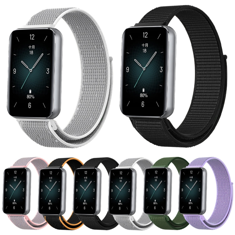 For Honor Band 9 Woven Nylon Loop Watch Band(Pinkish) - Watch Bands by PMC TechLife | Online Shopping South Africa | PMC TechLife