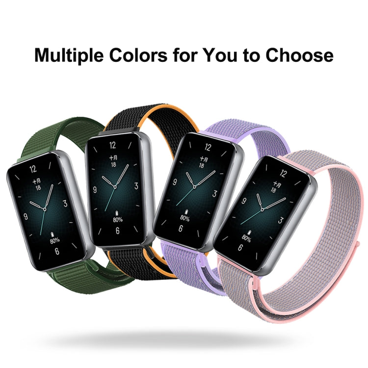 For Honor Band 9 Woven Nylon Loop Watch Band(Black) - Watch Bands by PMC TechLife | Online Shopping South Africa | PMC TechLife