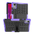 For Lenovo Tab M11/ Xiaoxin Pad 11 2024 Tire Texture TPU Hybrid PC Tablet Case with Holder(Purple) - Lenovo by PMC Jewellery | Online Shopping South Africa | PMC Jewellery | Buy Now Pay Later Mobicred