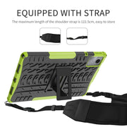 For Lenovo Tab M11/ Xiaoxin Pad 11 2024 Tire Texture TPU Hybrid PC Tablet Case with Holder(Purple)