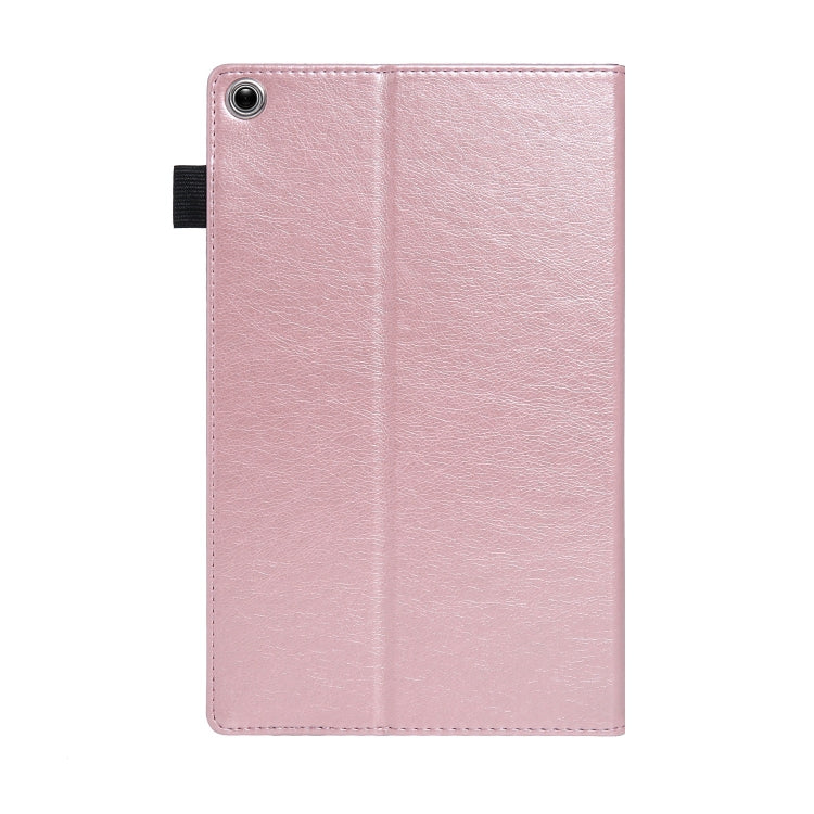 For Amazon Kindle Fire HD10 2017/2019 Extraordinary Series Smart Leather Tablet Case(Rose Gold)