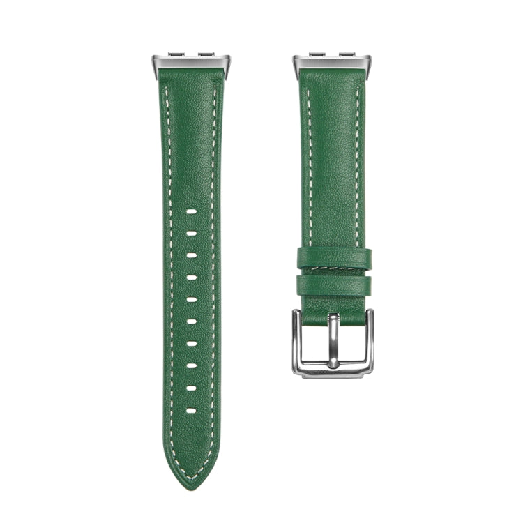 For Honor Band 9 Genuine Leather Watch Band(Green) - Watch Bands by PMC TechLife | Online Shopping South Africa | PMC TechLife