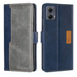 For Motorola Edge 5G 2024 Contrast Color Side Buckle Leather Phone Case(Blue + Grey) - Motorola Cases by PMC Jewellery | Online Shopping South Africa | PMC Jewellery | Buy Now Pay Later Mobicred