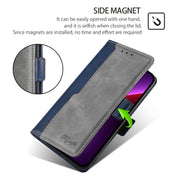 For Motorola Edge 5G 2024 Contrast Color Side Buckle Leather Phone Case(Blue + Grey)
