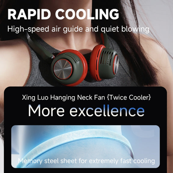 MF088 XINGLUO Neck Band Electric Fan(Green)