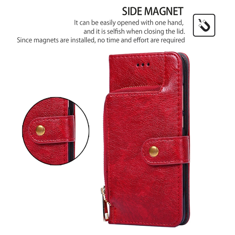 For Motorola Edge 5G 2024 Zipper Bag Leather Phone Case(Red) - Motorola Cases by PMC Jewellery | Online Shopping South Africa | PMC Jewellery | Buy Now Pay Later Mobicred