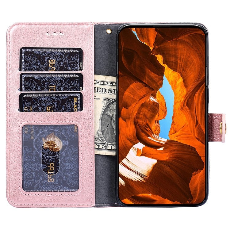 For Motorola Edge 5G 2024 Zipper Bag Leather Phone Case(Rose Gold) - Motorola Cases by PMC Jewellery | Online Shopping South Africa | PMC Jewellery | Buy Now Pay Later Mobicred