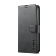 LC.IMEEKE Calf Texture Horizontal Flip Leather Case For iPhone 16e(Black)