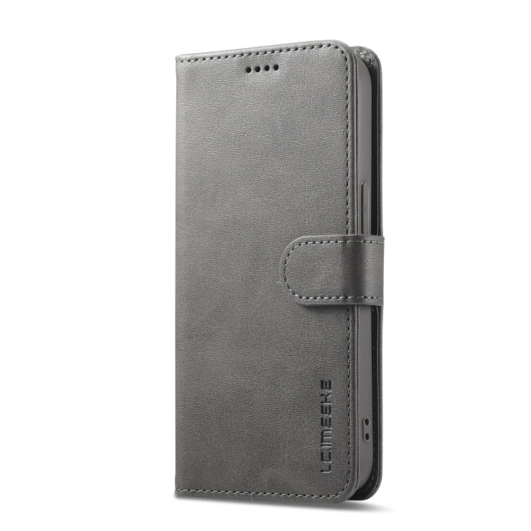 LC.IMEEKE Calf Texture Horizontal Flip Leather Case For iPhone 16e(Grey) - iPhone 16e Cases by LC.IMEEKE | Online Shopping South Africa | PMC TechLife | Buy Now Pay Later Mobicred