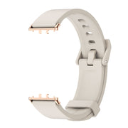 For Samsung Galaxy Fit 3 Mijobs Silicone Watch Band(Grey+Rose Gold)