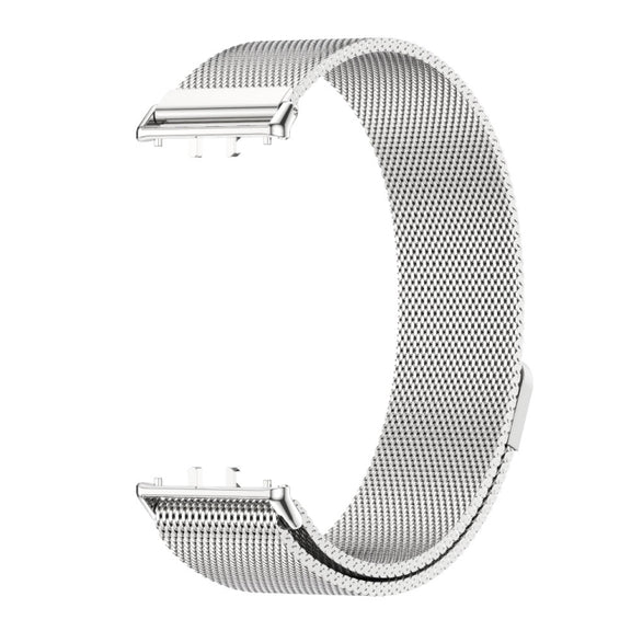For Samsung Galaxy Fit 3 Mijobs Milan Magnetic Metal Watch Band(Silver)