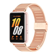 For Samsung Galaxy Fit 3 Mijobs Milan Buckle Metal Watch Band(Rose Gold)