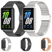 For Samsung Galaxy Fit 3 Mijobs Milan Buckle Metal Watch Band(Black)