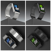 For Samsung Galaxy Fit 3 Mijobs Milan Buckle Metal Watch Band(Black)