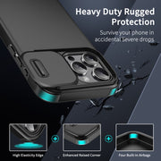 For iPhone 16 Sliding Camshield TPU + PC Phone Case(Red)