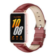 For Samsung Galaxy Fit 3 Mijobs Dual-sided Genuine Leather Watch Band(Bamboo Red Rose Gold) - free shipping - PMc TechLife - Order now!