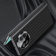For Huawei Mate X5 GKK Leather Ultra-thin Electroplating Woven Texture Shockproof Phone Case(Black)