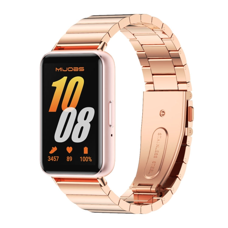 For Samsung Galaxy Fit 3 Mijobs Bamboo Metal Watch Band(Rose Gold) - free shipping - PMc TechLife - Order now!