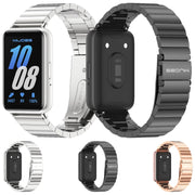 For Samsung Galaxy Fit 3 Mijobs Bamboo Metal Watch Band(Silver)