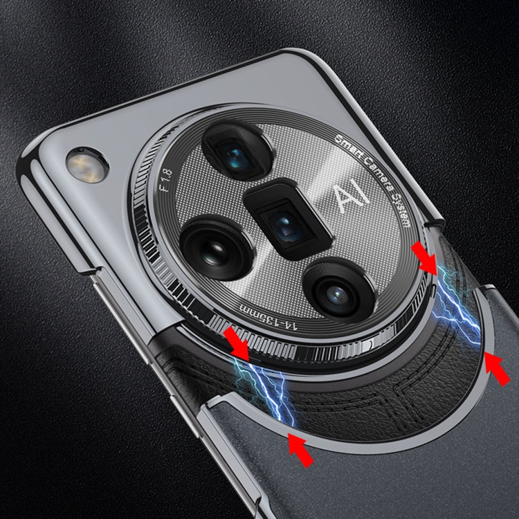 For OPPO Find X7 Ultra GKK Mortise-Tenon Connection Contrast Color Frosted AG Shockproof Phone Case(Blue)