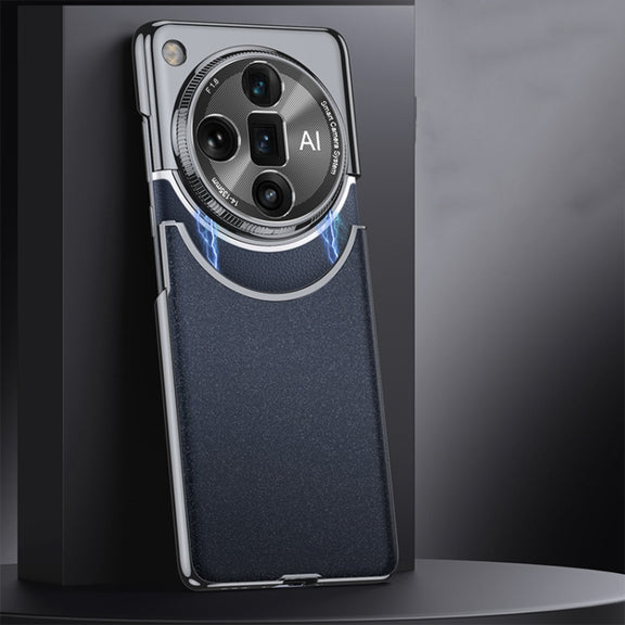 For OPPO Find X7 Ultra GKK Mortise-Tenon Connection Contrast Color Frosted AG Shockproof Phone Case(Blue)