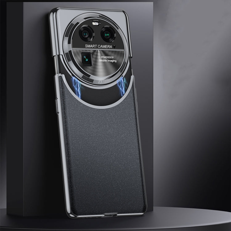 For OPPO Find X6 GKK Mortise-Tenon Connection Contrast Color Frosted AG Shockproof Phone Case(Black) - free shipping - PMC Jewellery - Order now!