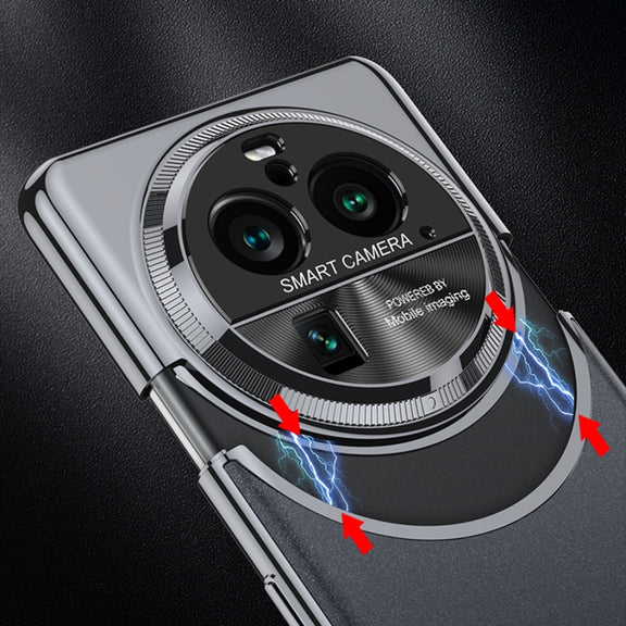For OPPO Find X6 Pro GKK Mortise-Tenon Connection Contrast Color Frosted AG Shockproof Phone Case(Blue)