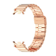 For Xiaomi Smart Band 10 / 9 / 8 Mijobs GT4 Bamboo Buckle Metal Watch Band(Rose Gold)