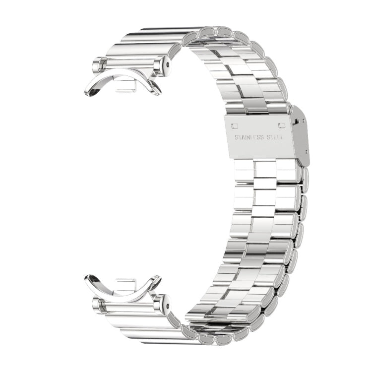 For Xiaomi Smart Band 10 / 9 / 8 Mijobs GT4 Bamboo Buckle Metal Watch Band(Silver)