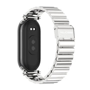 For Xiaomi Smart Band 10 / 9 / 8 Mijobs GT4 Bamboo Buckle Metal Watch Band(Silver)