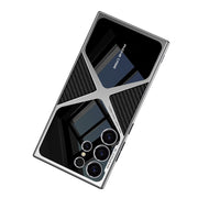 For Samsung Galaxy S24 Ultra GKK Leather Electroplating Supersonic Speed Shockproof Phone Case(Black)