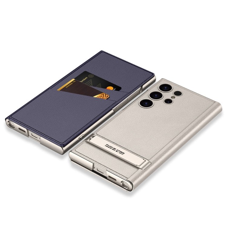For Samsung Galaxy S24 Ultra 5G GKK Triumph Ultra-Thin Flip Leather Case without Pen(Carbon Fiber)