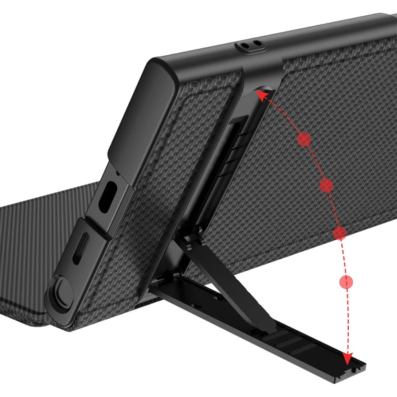 For Samsung Galaxy S24 Ultra 5G GKK Triumph Ultra-Thin Flip Leather Case without Pen(Carbon Fiber)