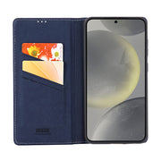 For Samsung Galaxy S24+ 5G GEBEI Top-grain Horizontal Flip Leather Phone Case(Blue)