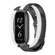 For Xiaomi Smart Band 10 / 9 / 8 Mijobs GT4 Dual-Loop Leather Watch Band(Black+White+Black) - free shipping - PMc TechLife - Order now!