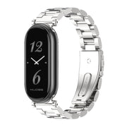 For Xiaomi Smart Band 10 / 9 / 8 Mijobs GT4 Three Beads Metal Watch Band(Silver)