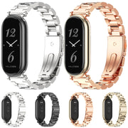 For Xiaomi Smart Band 10 / 9 / 8 Mijobs GT4 Three Beads Metal Watch Band(Light Gold)